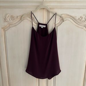 LOFT Maroon Burgundy Sleeveless Blouse S